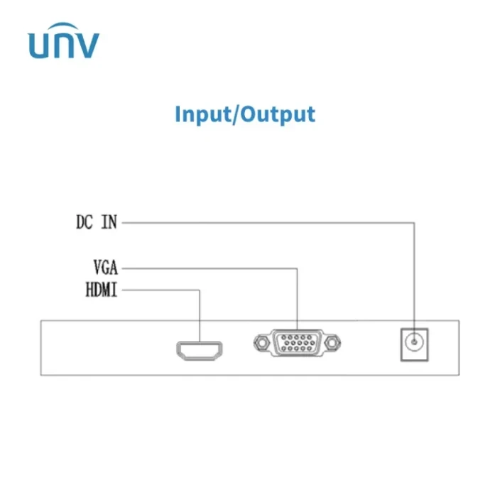 UNV MW-LC22 | 22" VA Panel | FHD | 1920×1080 | HDMI & VGA | 18/7 Operation | VESA Mount Image