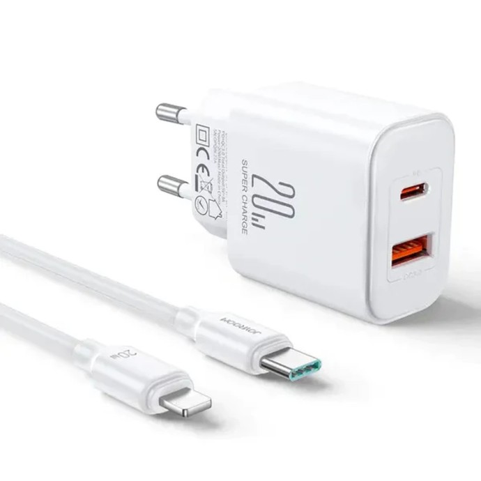 JR-TCF05 Flash Series 20WA+CDual-PortCharger-Black(EU) Image