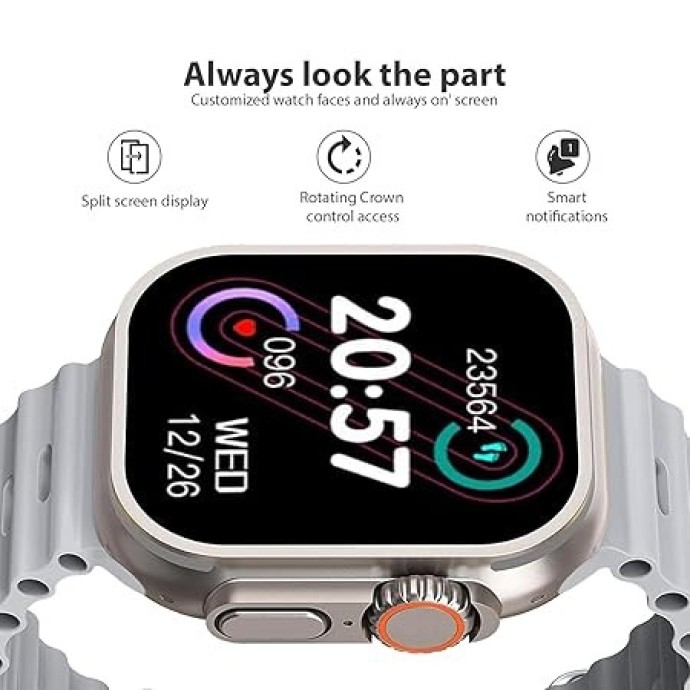 Riviera RSW-005 | Smart Watch | 1.85" Touch Display | Bluetooth 5.1 | Health Tracking | 8hr Battery | IPX Rated | iOS & Android Image