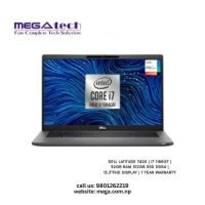 DELL LATITUDE 7420 I7 1185G7 32GB RAM 512GB SSD DDR4 13.3"FHD DISPLAY 1YEAR Image