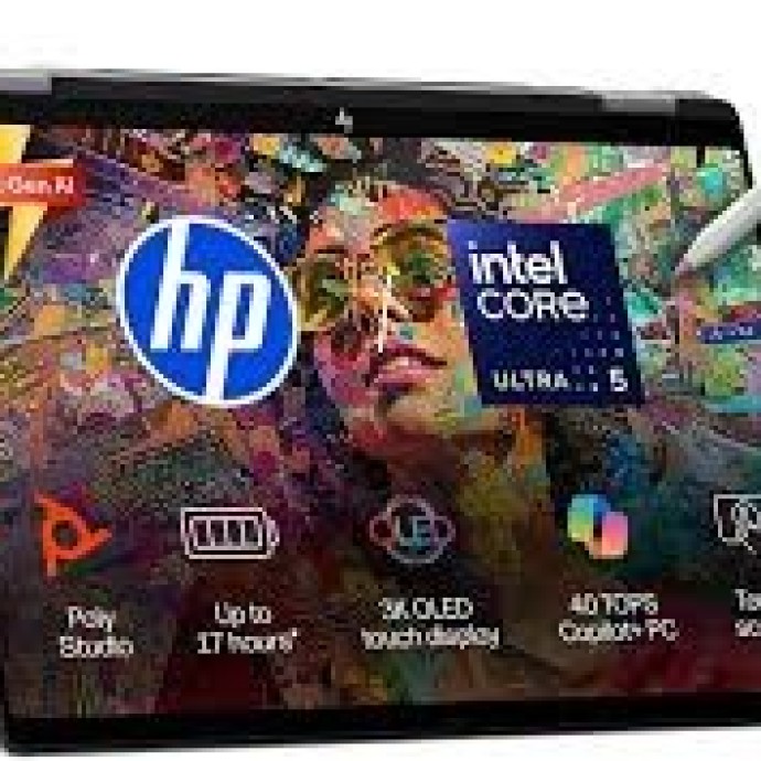 HP OMNIBOOK XFLIP CORE ULTRA 5 226V 16GB RAM 512GB SSD X360 14" 2K TOUCH WIN 11 1 YEAR Image