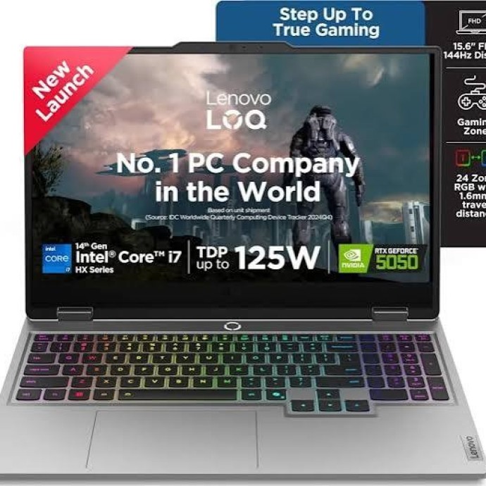 LENOVO LOQ 15IRX10 INTEL I7 14700HX 2.1GHZ 16GB RAM 1TB  SSD RTX5050-8GB VRAM 15.6FHD WITH BACKLIT KEY 1YEAR Image