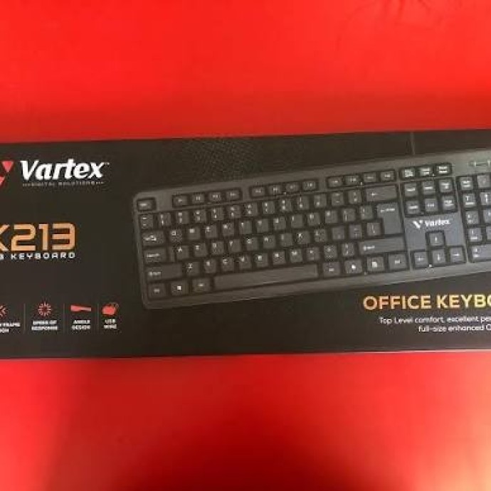 Vartex K213 Wired USB Keyboard With English Font Image