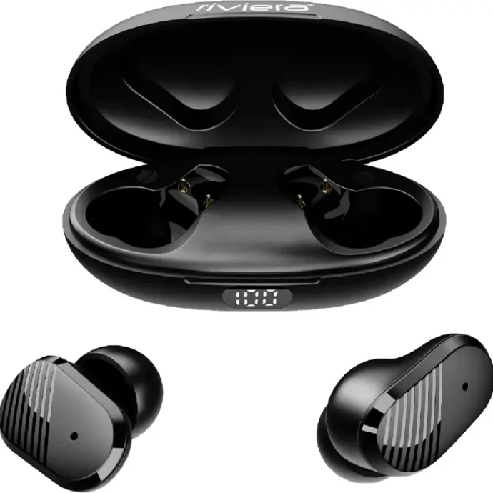 Riviera R002 | True Wireless Earbuds | 12hr Playback | Bluetooth 5.2 | Type-C Charging | Water-Resistant | Lightweight Case Image